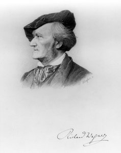 Retrato de Richard Wagner (1813-83) Compositor alemão, gravado por Robert Reyher (1838-77)