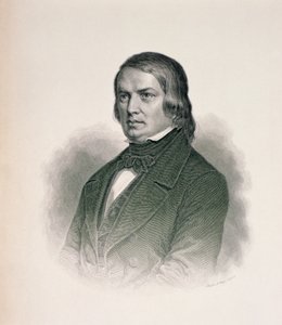 Retrato de Robert Schumann (1810-56) de German School