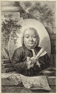 Retrato, de, um, corpulento, homem, em, 18º século, roupa de German School