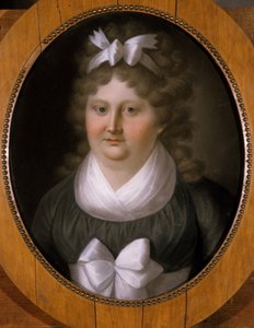 Retrato, de, um, mulher, com, um, fita, em, dela, cabelo de German School