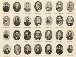Retratos de Alemães famosos de Ritter vom Deutschen Geiste (litho) de German School