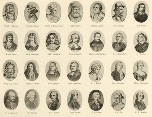 Retratos de Alemães famosos de Ritter vom Deutschen Geiste (litho) de German School