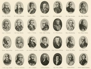 Retratos de Alemães famosos de Ritter vom Deutschen Geiste (litho) de German School