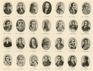Retratos de Alemães famosos de Ritter vom Deutschen Geiste (litho) de German School