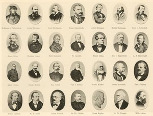 Retratos de Alemães famosos de Ritter vom Deutschen Geiste (litho) de German School