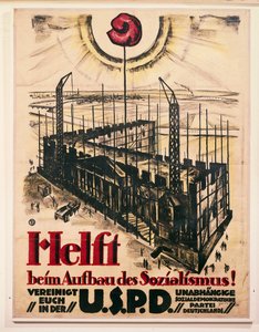 Cartaz do Partido Social-Democrata Independente da Alemanha (USPD) de German School