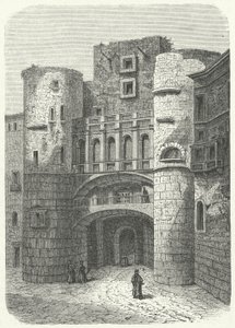 Praetoria Gate e Placa Nova, Barcelona (gravura) de German School