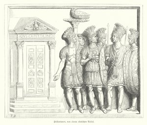Guardas Pretorianos, depois de um relevo romano (gravura) de German School