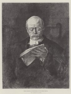 Príncipe Bismarck, Ex-Chanceler do Império Alemão (gravura) de German School