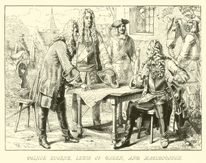 Príncipe Eugene, Lewis de Baden e Marlborough de German School