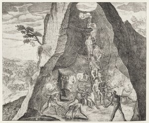 Imagem pitoresca dos Toilers nas minas de Potosi, do "Historia Antipodum" de Gottfried, bar. em 1655, de "O Romance do Rio da Prata", vol. Eu, por WH Koebel, 1914 de German School