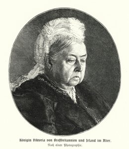 A Rainha Vitória em idade avançada (gravura) de German School