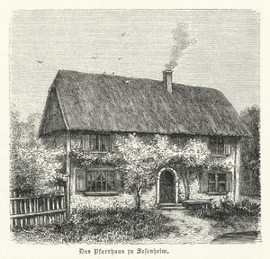 Reitoria de Sessenheim, casa de Friederike Brion, com quem Johann Wolfgang Goethe teve um caso de amor enquanto estudava na Universidade de Estrasburgo em 1770-1771. de German School
