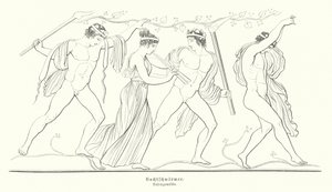 Reveladores à noite na Grécia Antiga (gravura) de German School