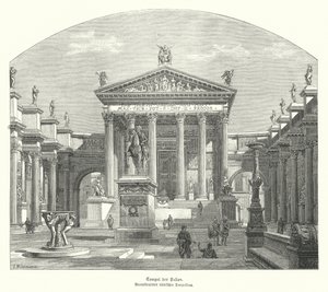Templo Romano de Pallas (gravura) de German School