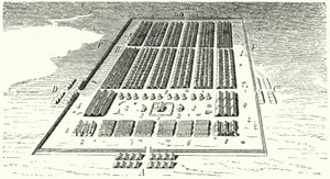 Campo do exército romano (gravura) de German School