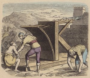 Balista romana (gravação a cores) de German School