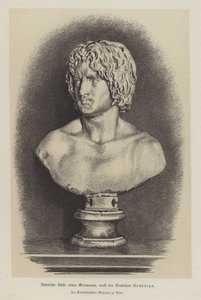 Busto romano de um homem germânico (gravura) de German School