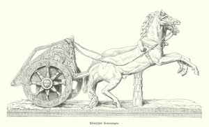 Carruagem de corrida romana (gravura) de German School