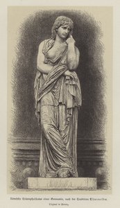 Estátua triunfal romana de uma mulher germânica (gravura) de German School