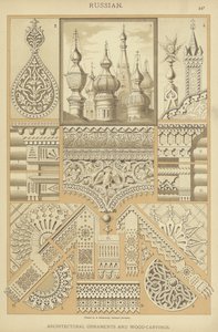 Russo, Ornamentos Arquitetônicos e Carpinturas de Madeira (cor litho) de German School