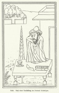 Saadi Shirazi, poeta persa (litho) de German School