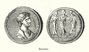 Sallust, historiador e político romano (litho) de German School