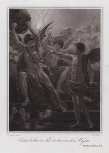 Satanás decide matar o Messias (gravura) de German School