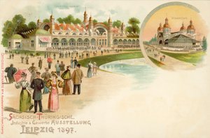 Exposição Saxónia e Thuringian Trade and Industry em Leipzig, Alemanha de German School