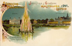 Exposição Saxónia e Thuringian Trade and Industry em Leipzig, Alemanha de German School