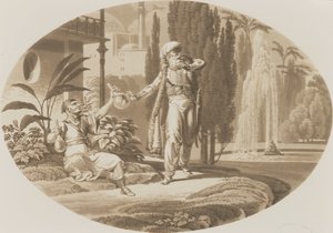 Cena do casamento de Figaro por Wolfgang Amadeus Mozart de German School