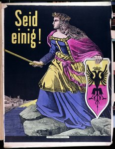 Seja unido!, Cartaz patriótico alemão, c.1870