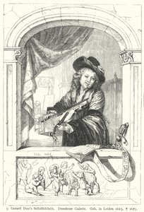 Auto-retrato do pintor holandês da Idade de Ouro Gerrit Dou de German School