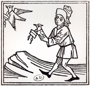 Envio de uma carta por Pigeon Post, 1488 de German School