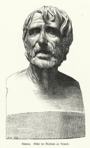 Séneca, o Jovem, filósofo romano, estadista e dramaturgo (litho) de German School