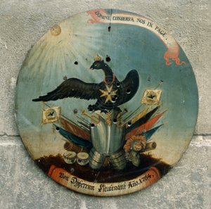Escudo de um oficial prussiano, 1764 (madeira pintada)