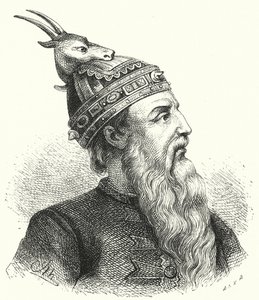 Skanderbeg, nobre albanês e comandante militar (gravura) de German School