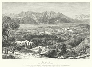 Esparta, Grécia Antiga (gravura) de German School