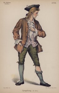 Spiegelberg, de Die Rauber (Os Ladrões), de Friedrich Schiller (cor litho) de German School