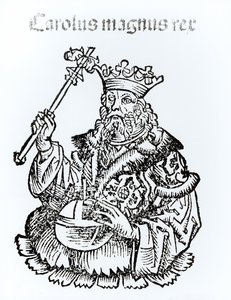 São Carlos (747-814), de &39;Liber Chronicarum&39;, de Hartmann Schedel (1440-1514) 1493 de German School