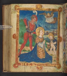 Martírio de Santa Doroteia, Add. MS 24153, f.117v (tinta e cor sobre pergaminho) de German School