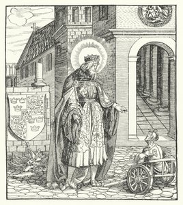 São Eduardo, o Confessor, Rei de Inglaterra (gravura) de German School