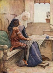 São Francisco e a sua mãe (litografia a cores) de German School