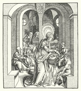 Santa Hedwig da Silésia, Duquesa da Polónia (gravura) de German School