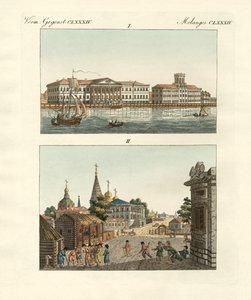 Objectos estranhos da Rússia (gravura a cores) de German School