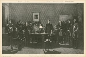 Rendição das negociações em Donchery, França, 1-2 de setembro de 1870