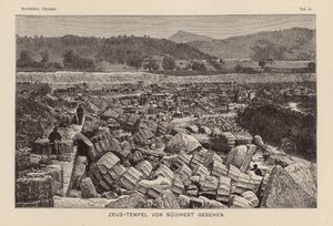 Templo de Zeus, Olympia (gravura) de German School