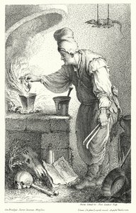 O Alquimista (gravura) de German School