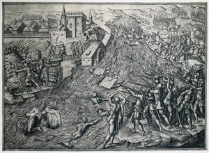 A Batalha de Muehlberg, 25 de Abril de 1547 de German School