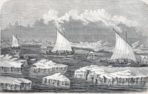Os barcos sob vela, pub. Londres 1874 de German School